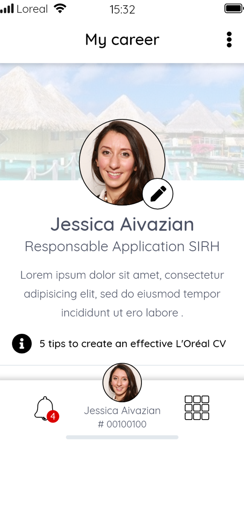 Atmosphère L'Oréal PROfile version mobile