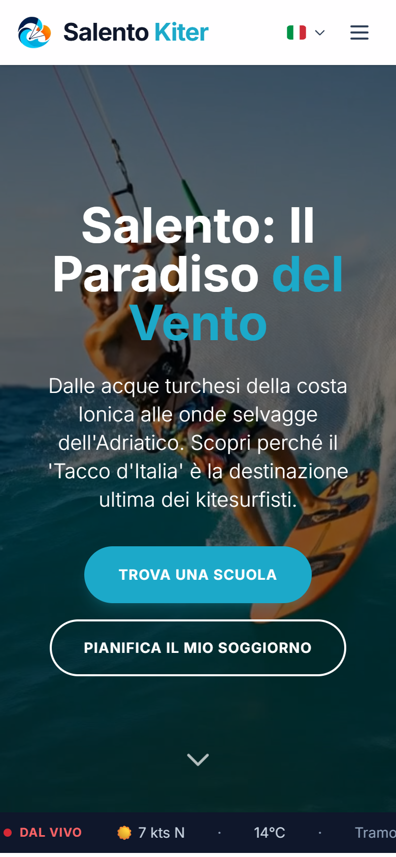 Atmosphère Salento Kiter version mobile