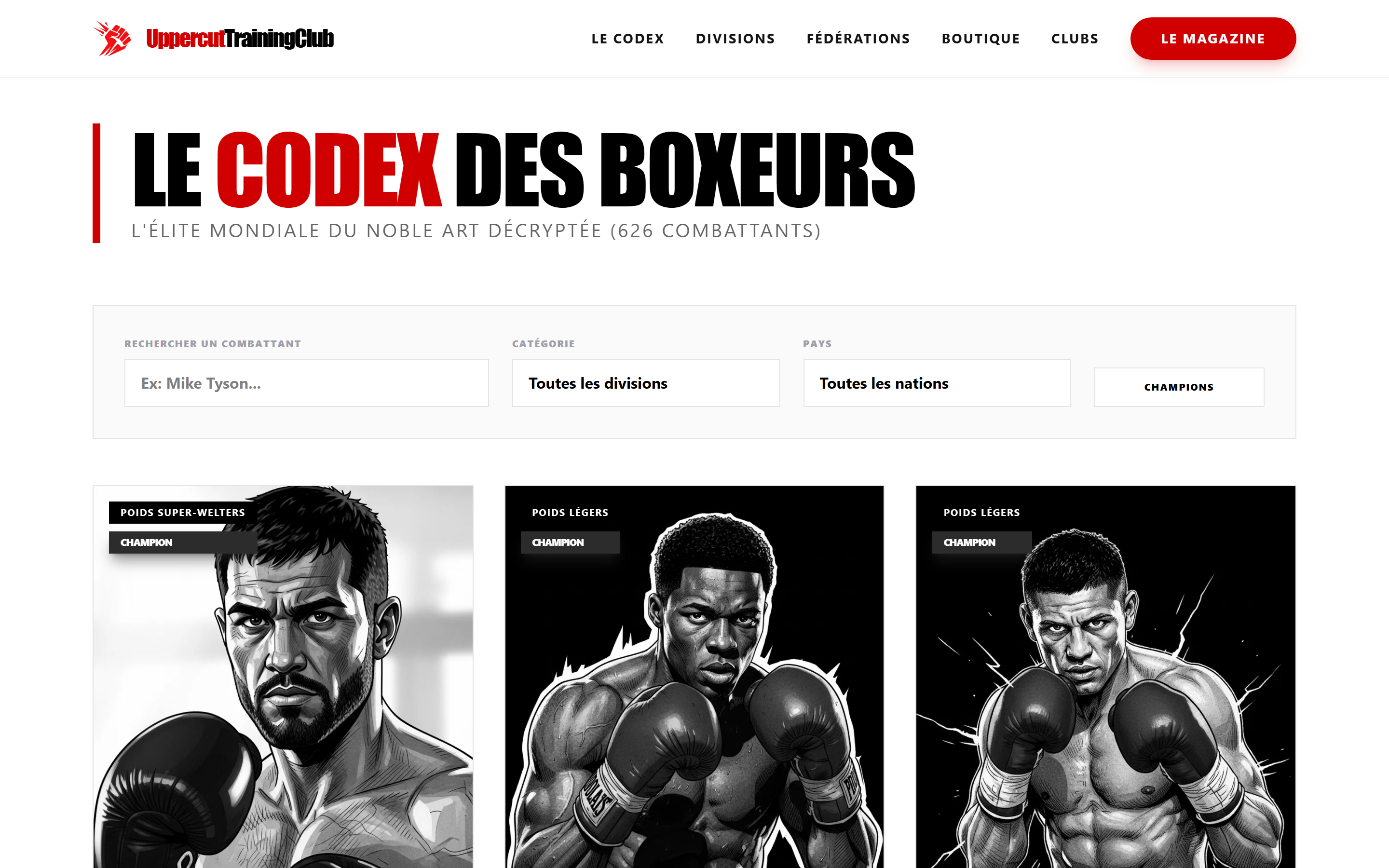 Capture site Uppercut Training Club