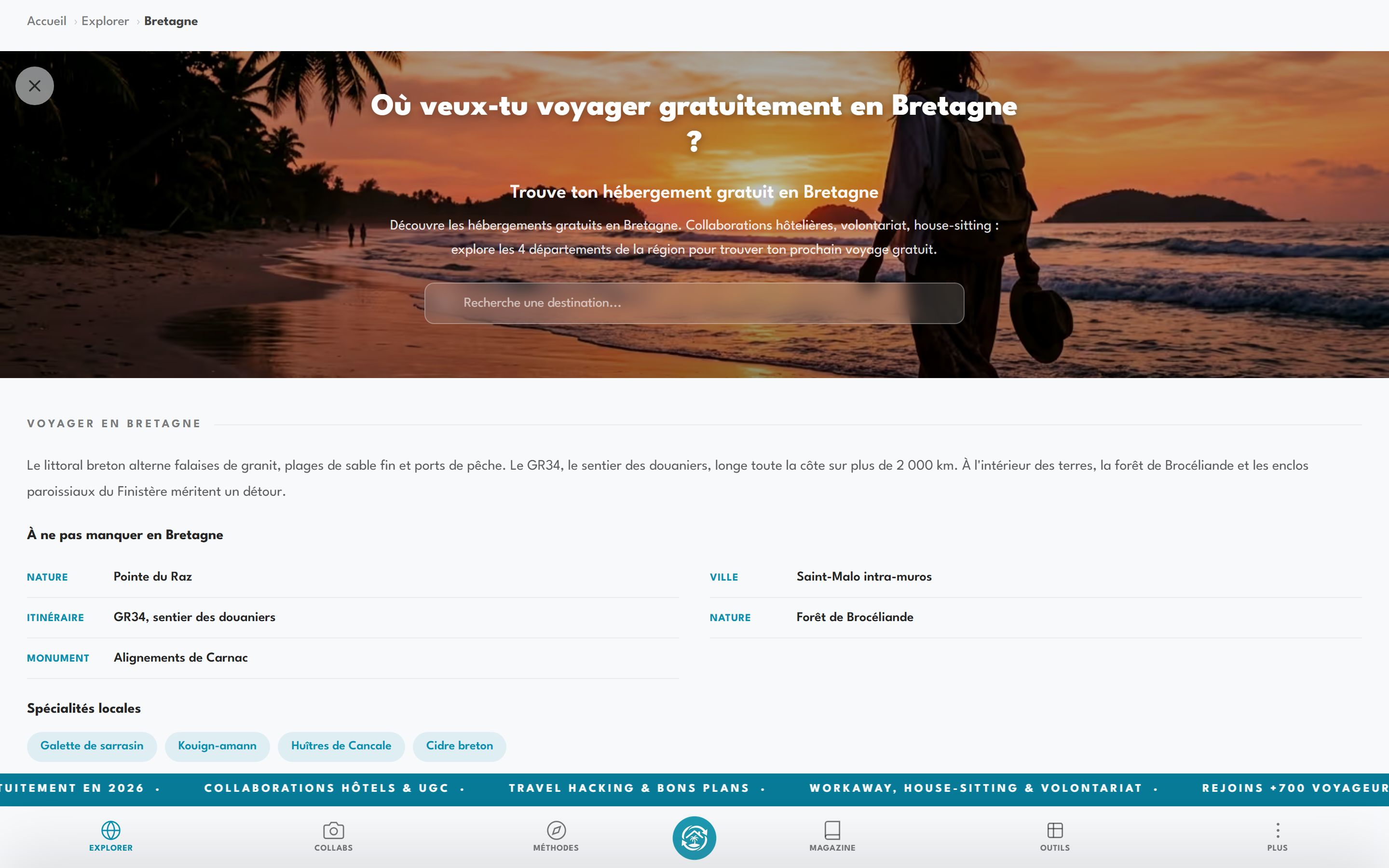 Capture site Voyager Gratuitement