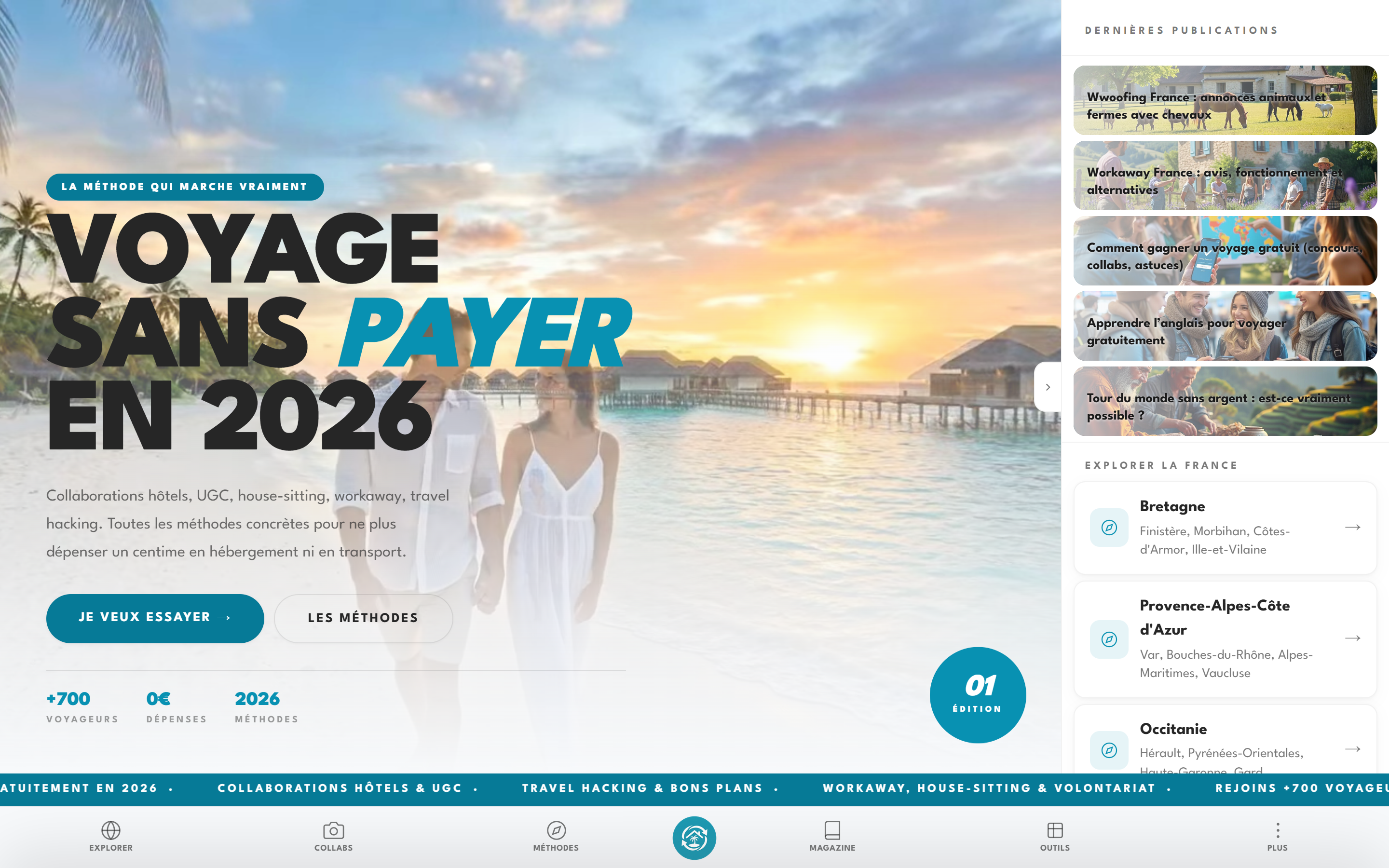 Capture site Voyager Gratuitement